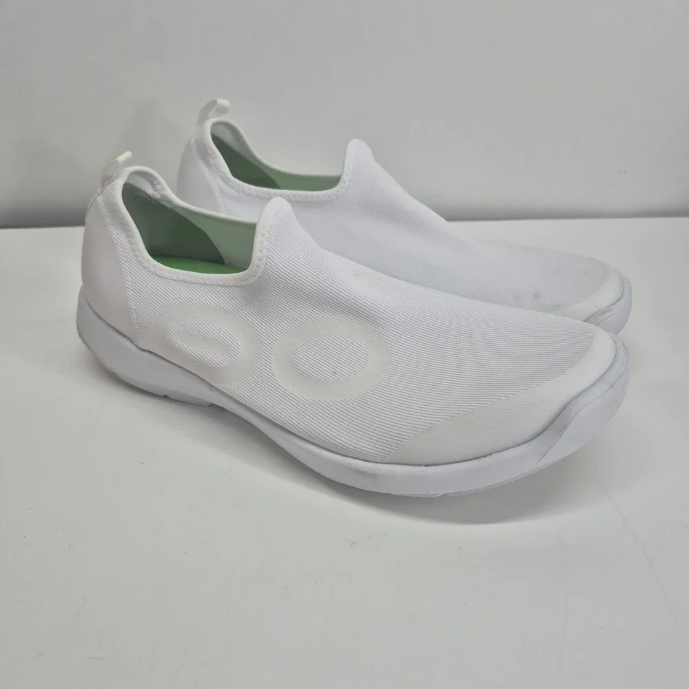 Men's OOFOS OOmg Sport Low Shoes Size 11.5 White Slip On